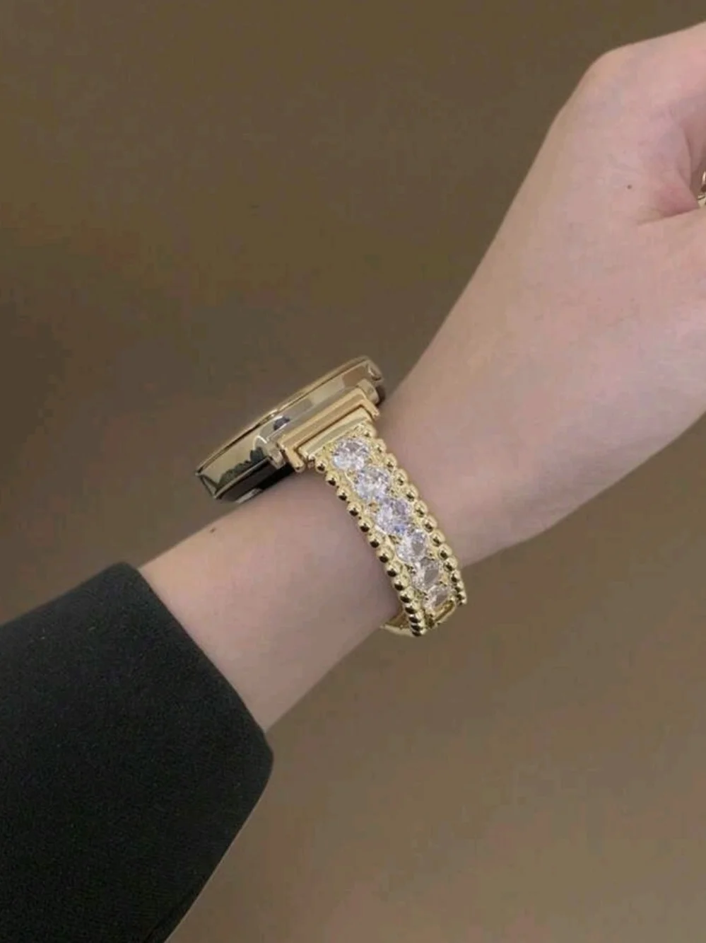 SmartWatch Band Gold Crystal Accent Smartwatch Band  Women's Jewelry Strap